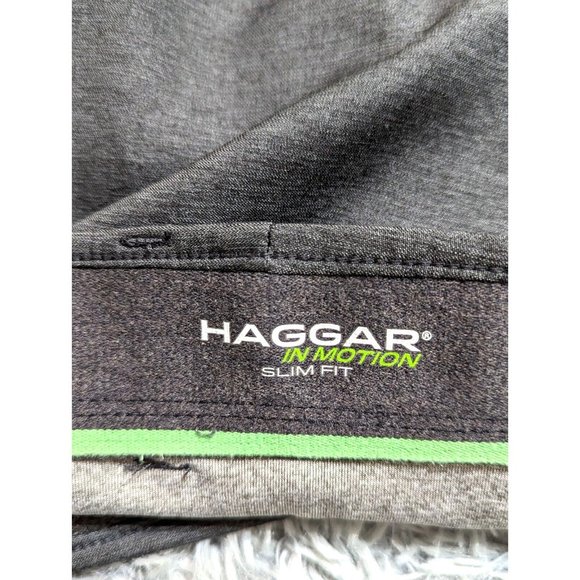 Haggar‎ In Motion Pants Mens Size 40 x 27 Hemmed Performance Slim Fit Stretch - Picture 9 of 10